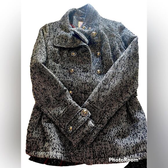 Pink Envelope Black and White Coat Size M - Picture 1 of 4